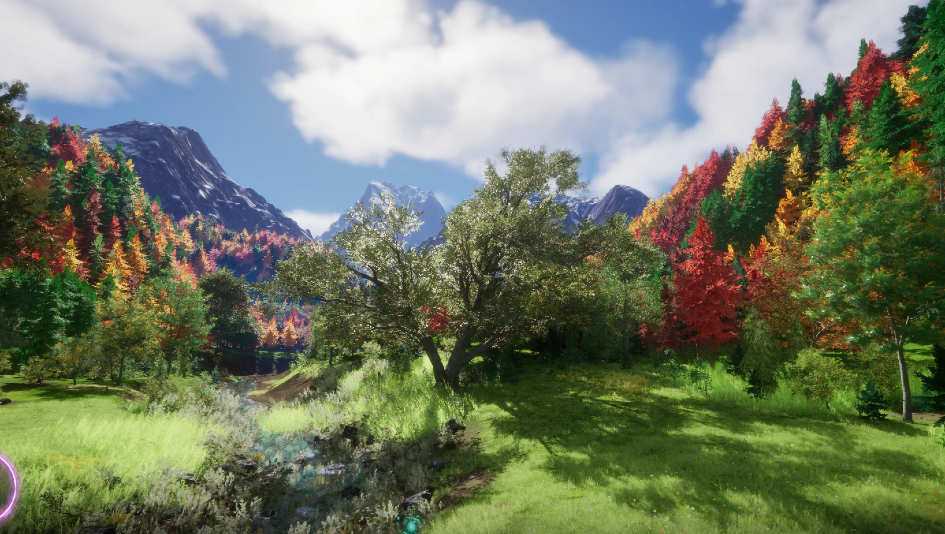 Autumn forest valley in the next Monarch title